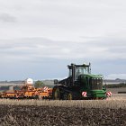 Simba SL cultivating Oil Seed Rape stubbles before winter wheat