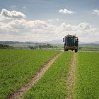 Rogator Spraying Winter Wheat T0 near Berwick Upon Tweed