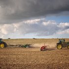 Cultipress and rollers working ground