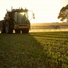 Challenger RoGator spraying winter wheat