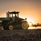 John Deere 9420T and Great Plains cultipress creating seedbed for the Horsch CO drill